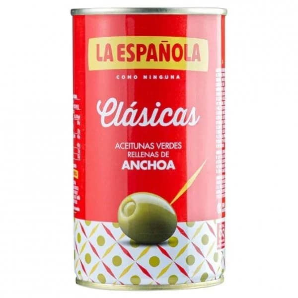 Aceitunas verdes rellenas de anchoa La Española sin gluten 150 g. - 0.15 kg - Imagen del producto en Findit