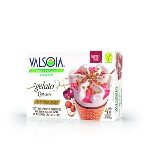 Conos helado base anacardos sin gluten VALSOIA, caja 300 g - 0.3 kg - Imagen del producto en Findit