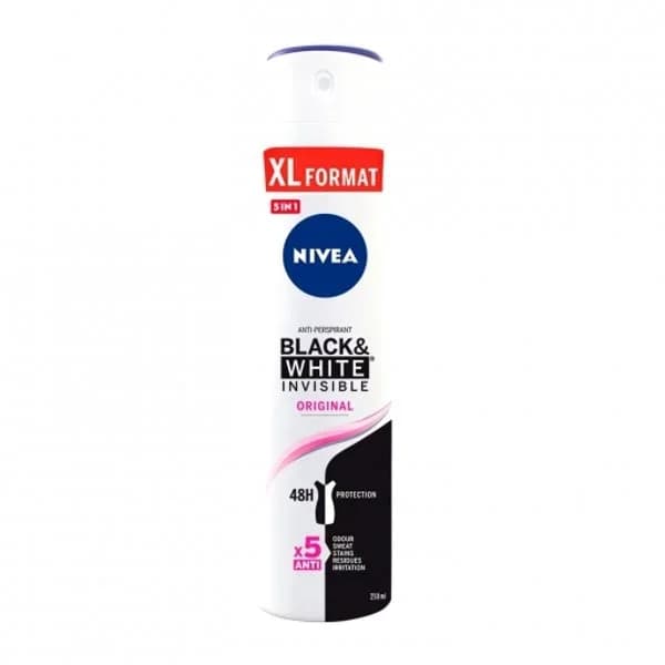 Desodorante en spray Black & White Invisible Original Nivea 250 ml. - 0.25 l - Imagen del producto en Findit