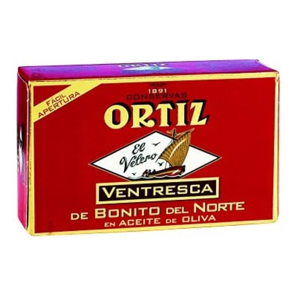 Ventresca de bonito del norte aceite de oliva ORTIZ, lata 110 g - 0.08 kg - Imagen del producto en Findit