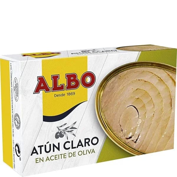 Atún claro en aceite de oliva ALBO, lata 112 g - 0.11 kg - Imagen del producto en Findit