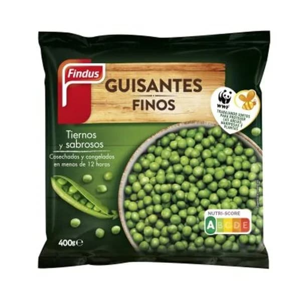 Guisante fino FINDUS, bolsa 400 g - 0.4 kg - Imagen del producto en Findit