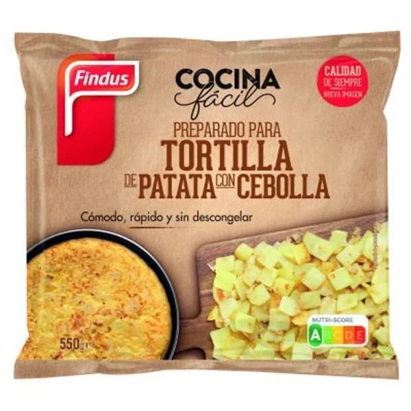 Patata-cebolla pochada FINDUS, bolsa 550 g - 0.55 kg - Imagen del producto en Findit