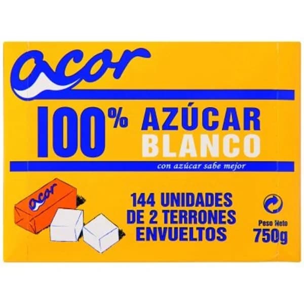 Azúcar blanco 144x2 terrones 750 g - 0.75 kg - Imagen del producto en Findit