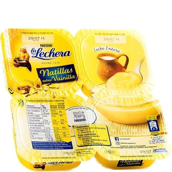 Natilla de vainilla 4x115 g - 0.46 kg - Imagen del producto en Findit
