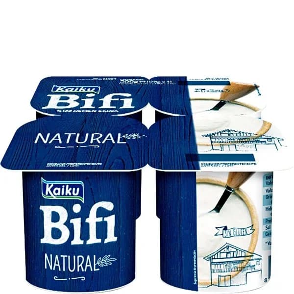 Yogur Bifi Activium natural KAIKU, pack 4x125 g - 0.5 kg - Imagen del producto en Findit