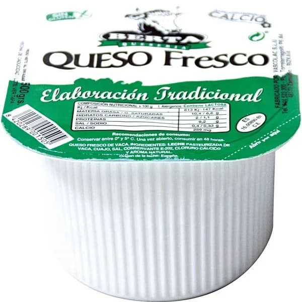 Queso fresco BERTA tarrina 500 g - 0.42 kg - Imagen del producto en Findit