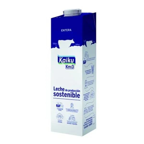 Leche entera KAIKU, brik 1 litro - 1 l - Imagen del producto en Findit
