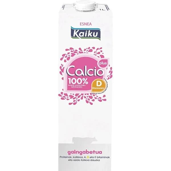 Leche desnatada calcio plus KAIKU, brik 1 litro - 1 l - Imagen del producto en Findit