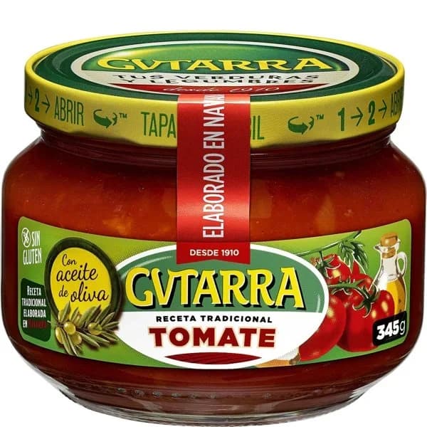 Tomate cocinado GUTARRA, frasco 390 g - 0.39 kg - Imagen del producto en Findit
