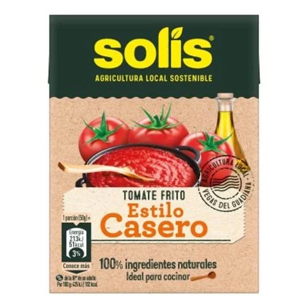 Tomate frito casero SOLIS, brik 350 g - 0.35 kg - Imagen del producto en Findit