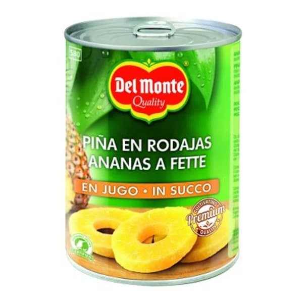 La piña en rodajas DEL MONTE, lata 360 g - 0.36 kg - Imagen del producto en Findit