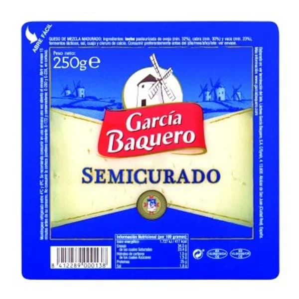 Queso semicurado GARCÍA BAQUERO, cuña 250 g - 0.25 kg - Imagen del producto en Findit