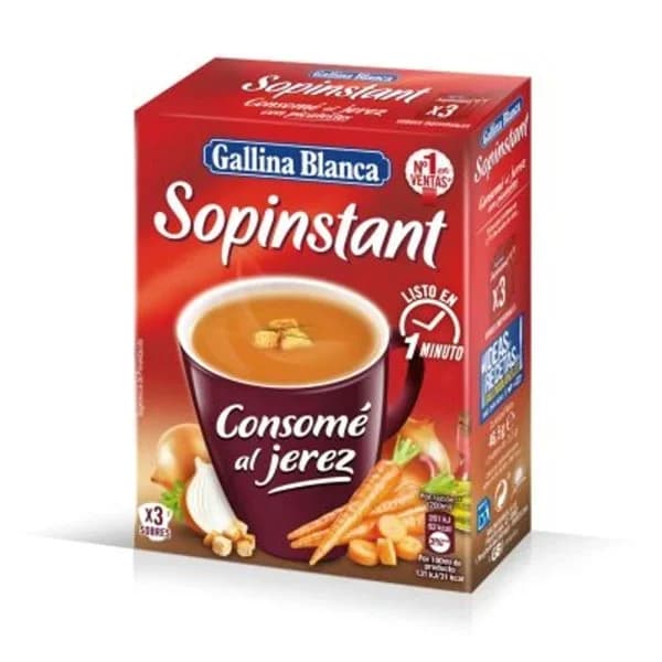 Sopinstant al Jerez con picatostes GALLINA BLANCA, caja 46,5 g - 0.06 kg - Imagen del producto en Findit