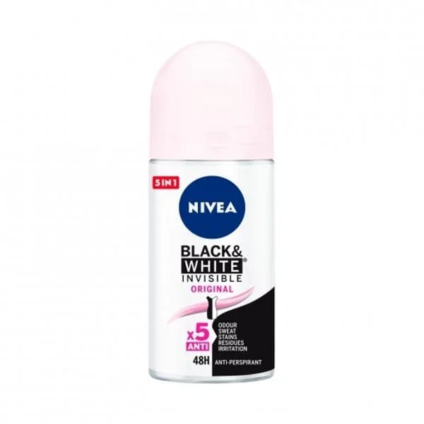 Desodorante roll-on Invisible Black & White Nivea antitranspirante - 0.05 l - Imagen del producto en Findit