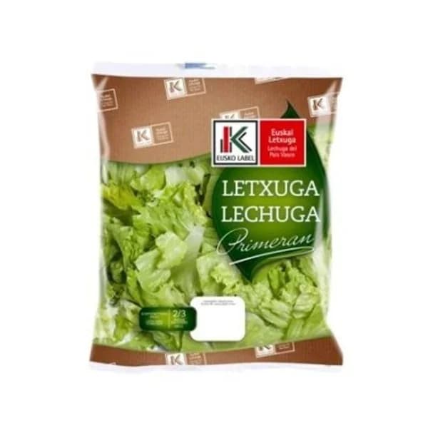 Lechuga del País Vasco EUSKO LABEL PRIMERAN, bolsa 140 g - 0.14 kg - Imagen del producto en Findit