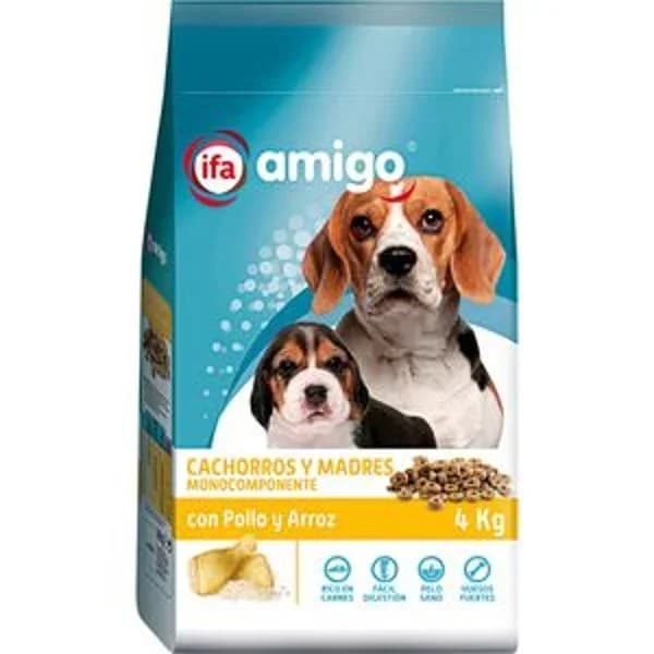 Pienso para cachorros/madres de pollo,arroz 4 kg - 4 kg - Imagen del producto en Findit
