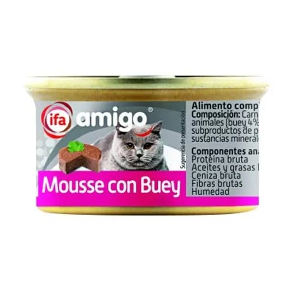 Mousse para gatos con buey 85 g - 0.09 kg - Imagen del producto en Findit