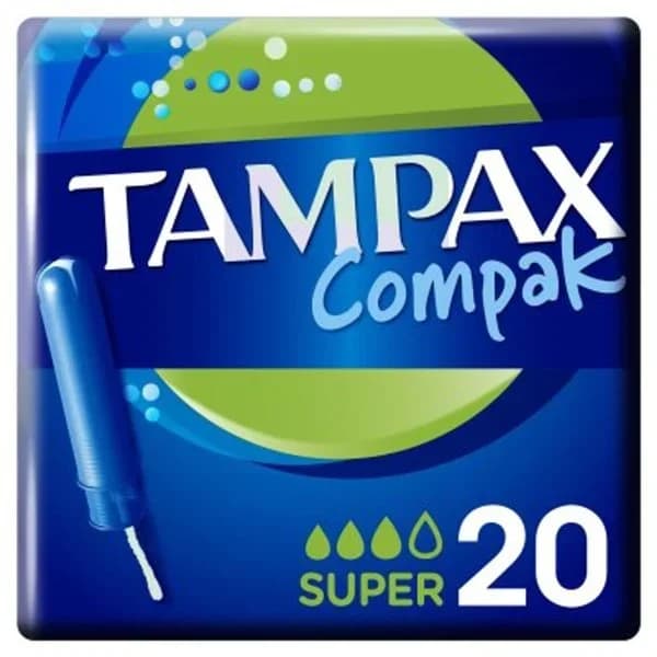 Tampón super TAMPAX COMPAK, caja 20 uds - 20 ud - Imagen del producto en Findit