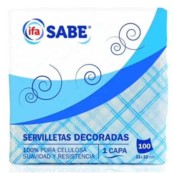 Servilletas decoradas 33x33 100 unidades - 109.5 ud - Imagen del producto en Findit