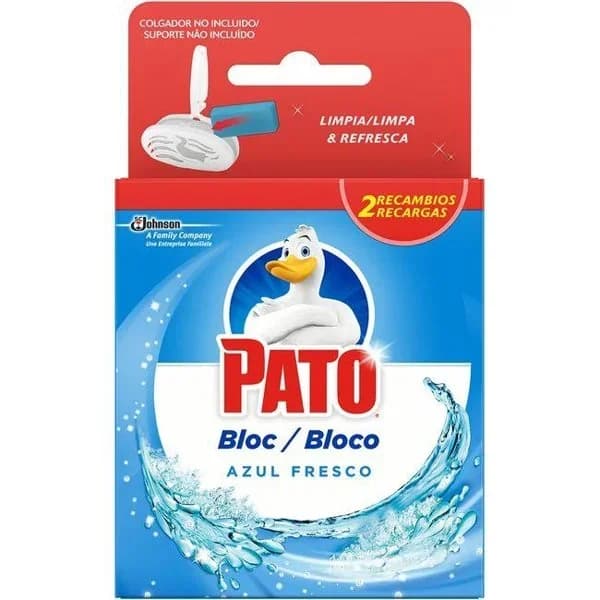 Regambio de colgador wc azul fresco PATO, pack 2x40 g - 1 ud - Imagen del producto en Findit
