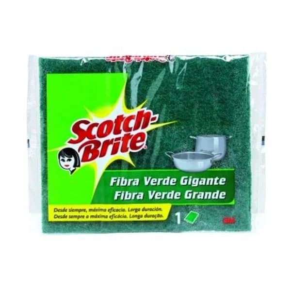 Estropajo de fibra verde gigante SCOTCH-BRITE, pack 1u - 1 ud - Imagen del producto en Findit