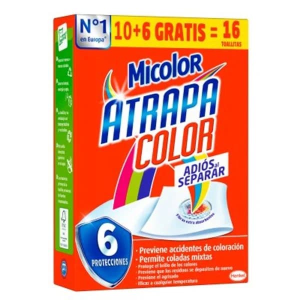 Quitamanchas toallitas atrapa color 6 unidades - 16.41 ud - Imagen del producto en Findit