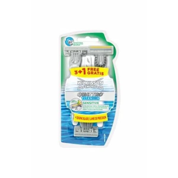 Maquinilla desechable 4 hojas WILKINSON Quattro, pack 3+1 uds - 1 ud - Imagen del producto en Findit