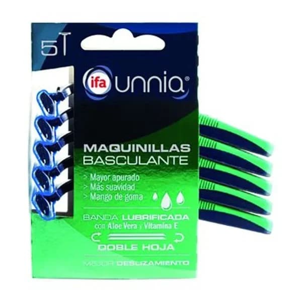Maquinilla desechable lubricante 2 hojas 5 uds - 1 ud - Imagen del producto en Findit