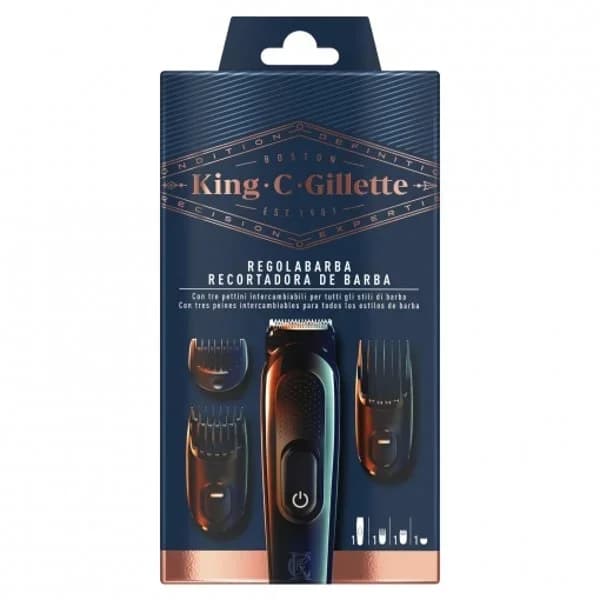 Recortadora de barba inalámbrica con tres peines intercambiables King C Gillette 1 ud. - 1 ud - Imagen del producto en Findit