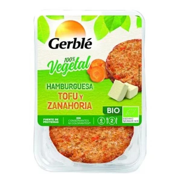 Hamburguesa de tofu-zanahoria GERBLÉ BIO, bandeja 160 g - 0.15 kg - Imagen del producto en Findit