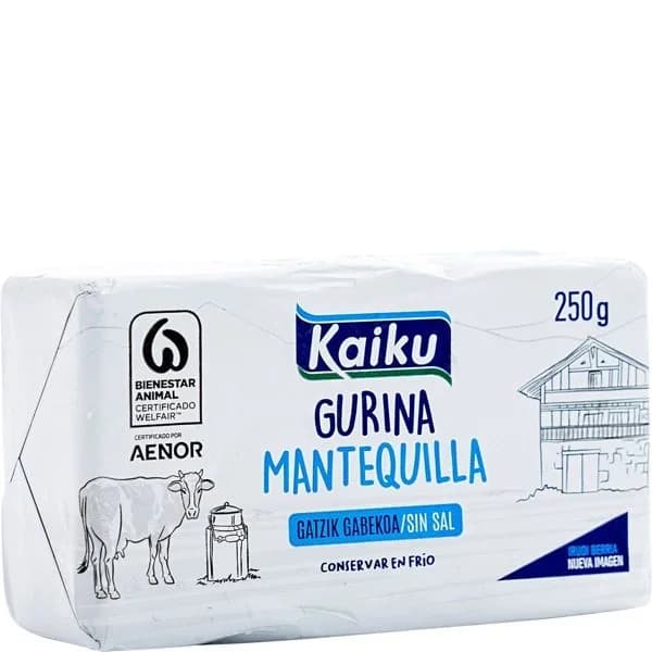 Mantequilla extra KAIKU, pastilla 250 g - 0.25 kg - Imagen del producto en Findit