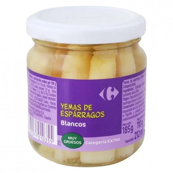 Yemas de esparragos blancos medios Classic Carrefour 110 g. - 0.11 kg - Imagen del producto en Findit