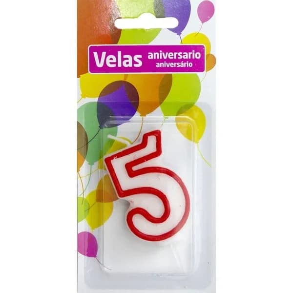 Vela Aniversario Nº 5 - 1 ud - Imagen del producto en Findit