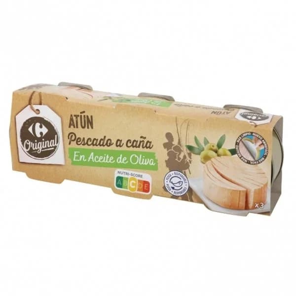 Atún en aceite de oliva Carreofur pack de 3 unidades de 52 g. - 0.2 kg - Imagen del producto en Findit