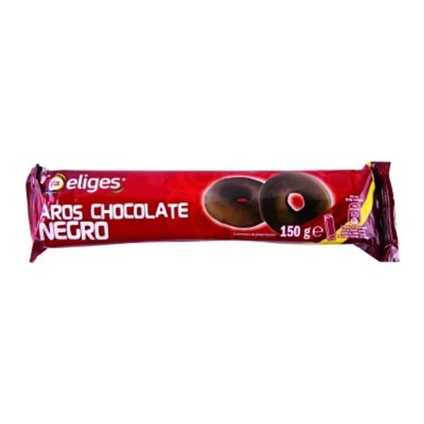 Galletas aros de chocolate negro 150 g - 0.13 kg - Imagen del producto en Findit