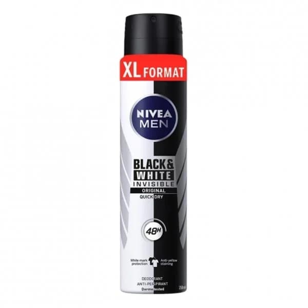 Desodorante en spray Black & White Invisible Original Nivea Men 250 ml. - 0.25 l - Imagen del producto en Findit