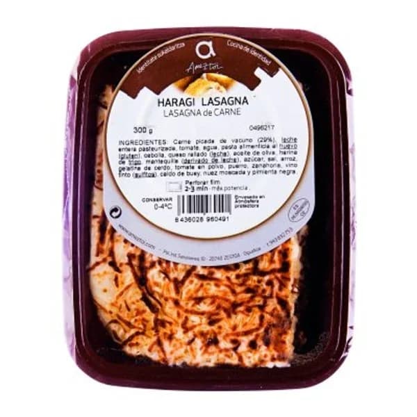 Lasagna de carne AMEZTOI, bandeja 320 g - 0.32 kg - Imagen del producto en Findit