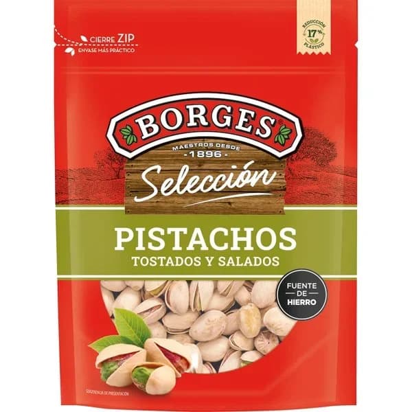 Pistacho tostado y salado BORGES, bolsa 130 g - 0.13 kg - Imagen del producto en Findit
