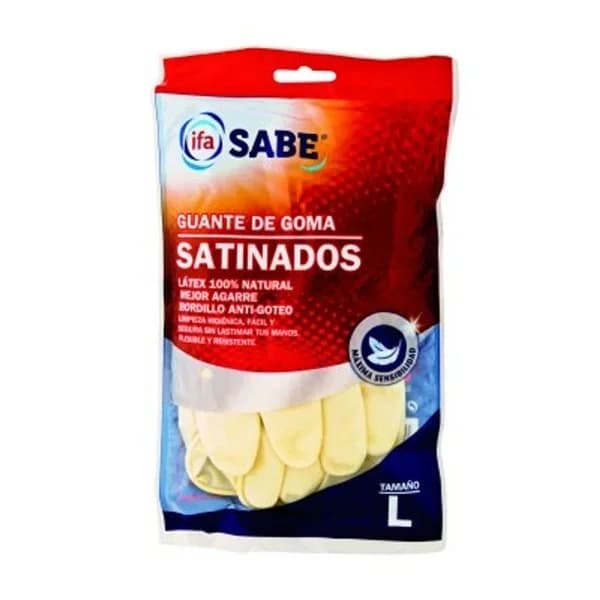 Guante de goma satinados talla L - 1 ud - Imagen del producto en Findit
