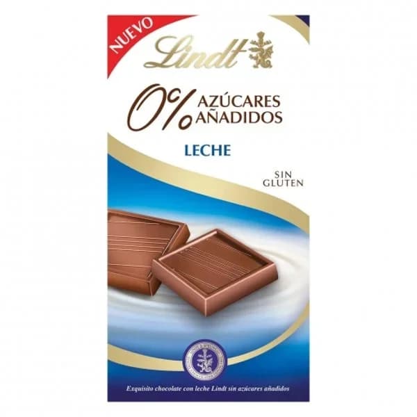 Chocolate con leche sin azúcar LINDT, tableta 100 g - 0.1 kg - Imagen del producto en Findit