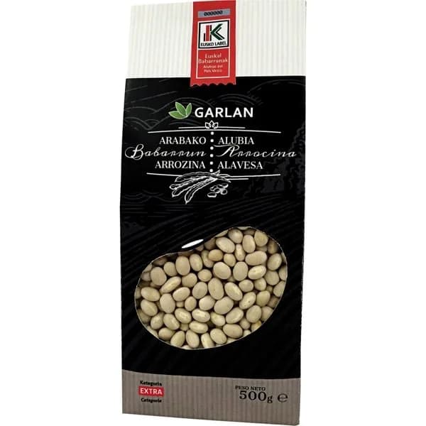 Alubia arrocina alavesa EUSKO LABEL GARLAN, paquete 500 g - 0.5 ud - Imagen del producto en Findit