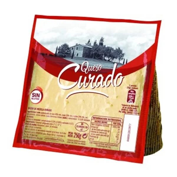 Queso mezcla curado cuña 250 g - 0.25 kg - Imagen del producto en Findit