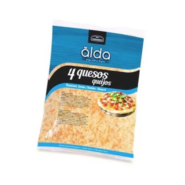 Queso rallado 4 quesos ALDA, bolsa 150 g - 0.15 kg - Imagen del producto en Findit