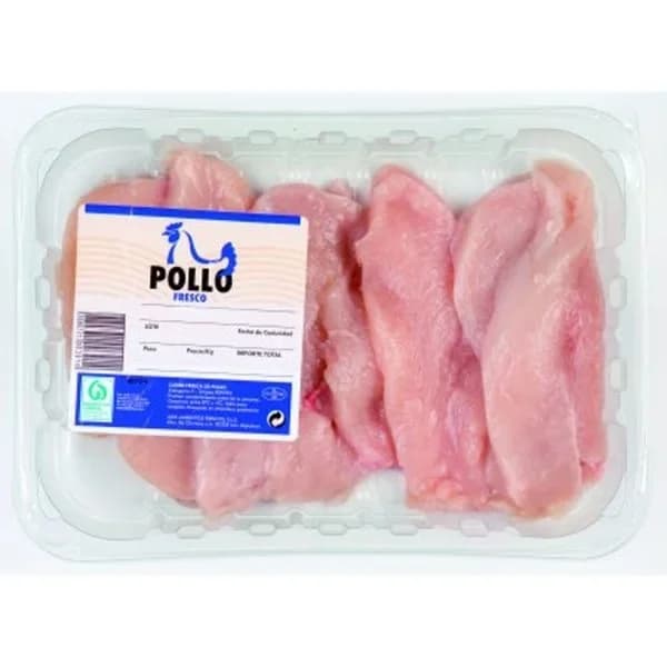 Pechuga de pollo fileteado bandeja (500 g aprox) - 1 kg - Imagen del producto en Findit