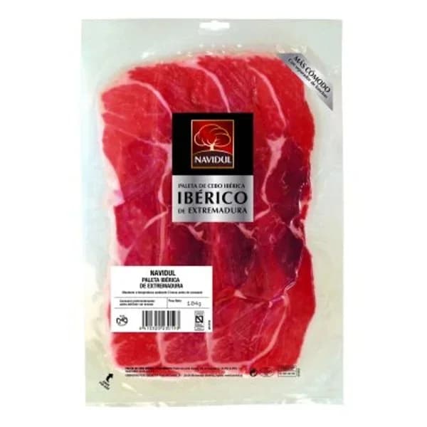 Paleta ibérica de cebo 50% raza ibérica NAVIDUL, sobre 104 g - 0.1 kg - Imagen del producto en Findit