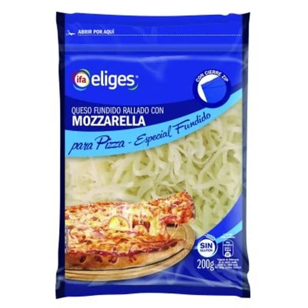 Queso mozzarella rallado 200 g - 0.2 kg - Imagen del producto en Findit
