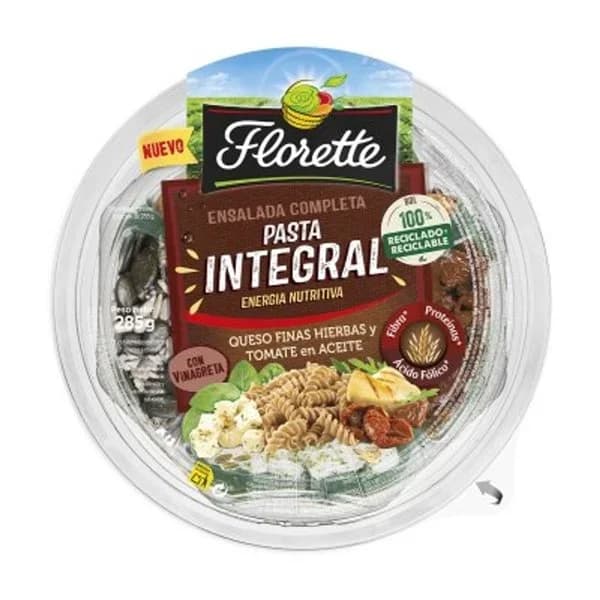 Barqueta de ensalada con pasta integral 285 g - 0.29 kg - Imagen del producto en Findit