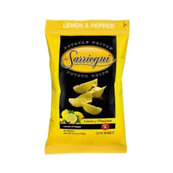 Patatas fritas al limón-pimienta SARRIEGUI, bolsa 125 g - 0.13 kg - Imagen del producto en Findit