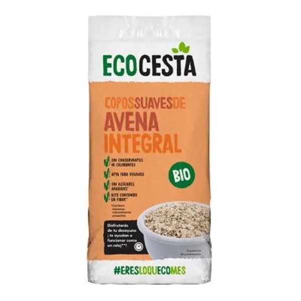 Copos suaves de avena integral bio ECOCESTA, bolsa 500 g - 0.5 kg - Imagen del producto en Findit